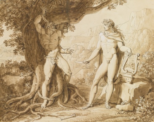 thisblueboy:  Giuseppe Cammarano (Italian, 1766-1850) Apollo and Marsyas 