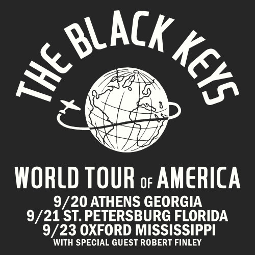 theblackkeys:Today, The Black Keys announce their World Tour of America. The band will perform three