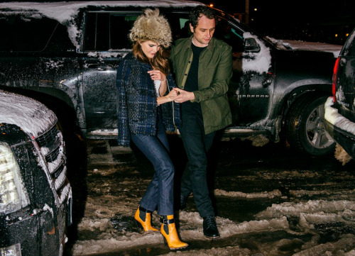 b99: Keri Russell and Matthew Rhys at the Rag and Bone exhibition party, February 9th