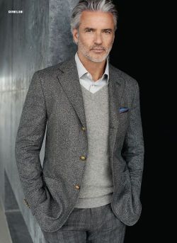 everybodylovessuits:  3 shades of gray. Using shades of 1 color can great awesome and stylish looks or formal-casual looks like here.This kind of “playing with shades” is easy, simple and hard to fail. Especially with gray.