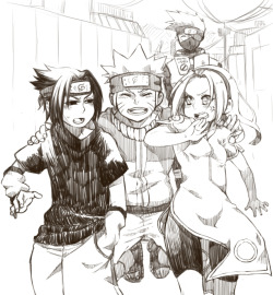watagashi710:  Watching old Naruto while working on stuff but it just makes me sad when I see the original team 7….*sob sob* 
