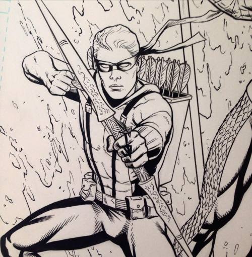 craigcermak:Inked one of my favorite blondes. Connor Hawke, Green Arrow. #comics #inks #art #illustr
