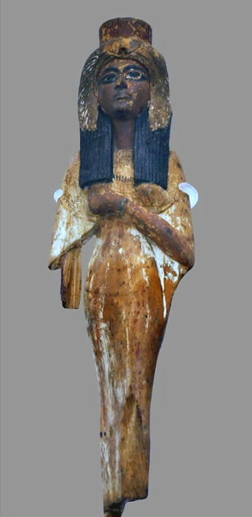 Wooden statuette of the deified Queen Ahmose-Nefertari (18th dynasty)