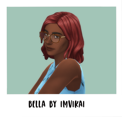 witheringscreations:Bella Hair Recolored 28 add-on swatches in serindipitysims‘s Historian Pal