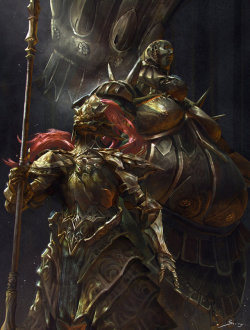 oblivionsedge:  Dragon Slayer Ornstein and Executioner Smough by Ron-faure 