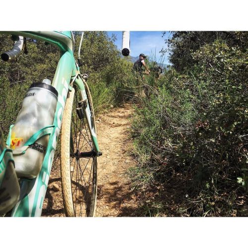333psi:  Epic ride at the #redlandsstradarossa 100k 6400 feet climbed half on dirt with a road bike.