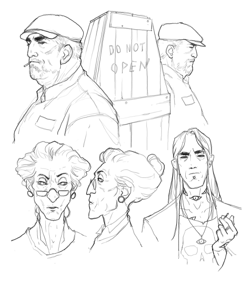 wehavekookies:  Random Magnus Archives doodles (i’m relisting entire podcast now and wow, it’s even 