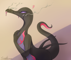 snuddi: tried drawing something with my new tablet I can’t believe this lizard is real;; 