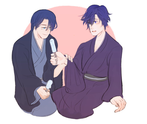 ehleelmlm:commission for hariko from twitter! utapri masato + tokiya! 