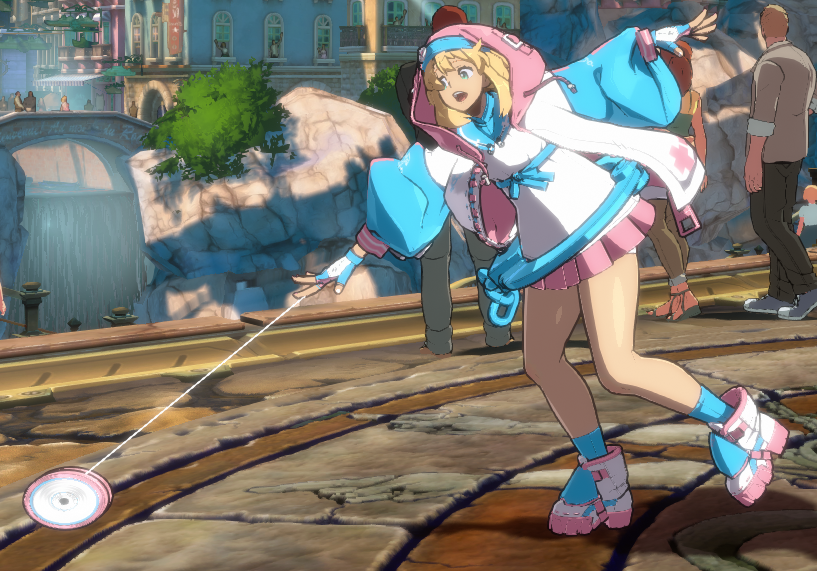 Not sure if this has been posted! If you use this color scheme for Bridget,  certain attacks will make trans flags! : r/Guiltygear