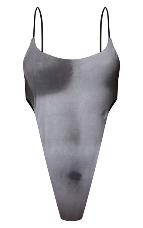 90s Body Print High Leg Bodysuit by PLT x Teyana Taylor