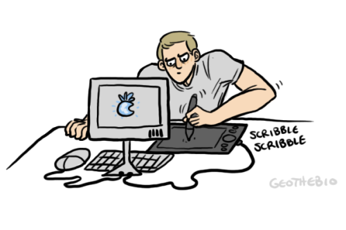 geothebio:  geothebio:  steve rogers adjusting to technology and using a pen tablet though  bonus:  