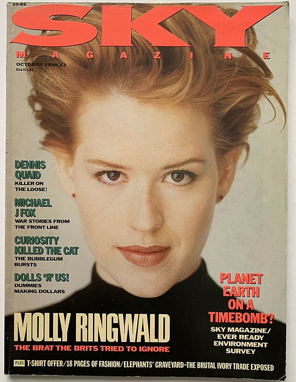 <p>Molly Ringwald - Sky magazine Oct 1989</p>