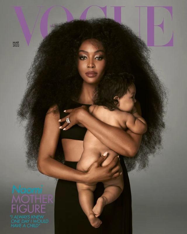 naomihitme:Naomi and her baby girl by Steven Meisel for the March 2022 issue of British