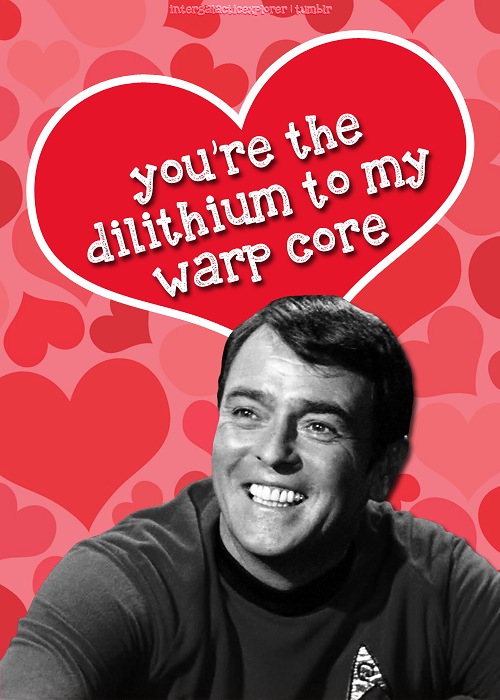 The crew of the USS Enterprise wishes you a happy Valentine’s Day!Credits for Uhura