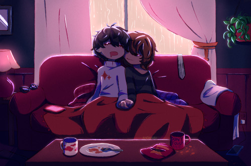 ShuAkeWeek Day 3: comfortRainy morning after a movie night