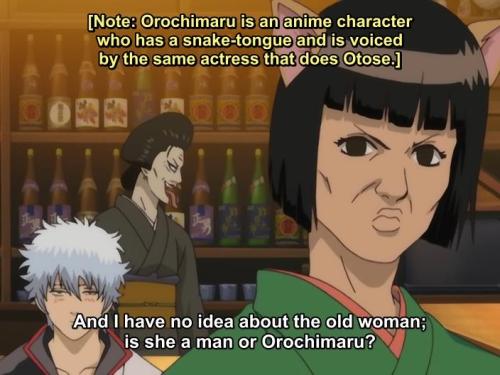 Gintama making a reference of Naruto xD