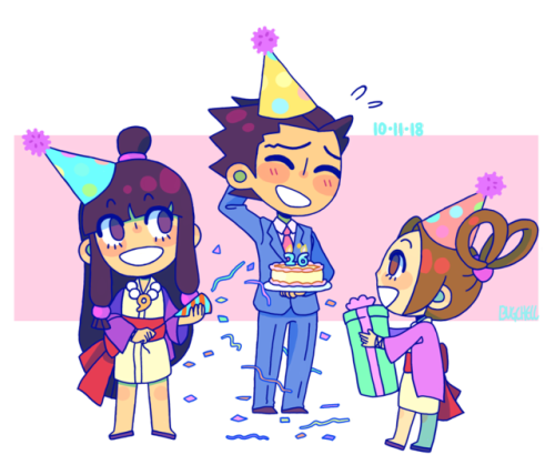 bugchell:so its apparently phoenix wrights birthday ???Aww, what a happy birthday surprise! The colo