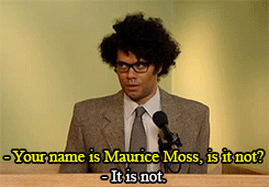 timew0ntmakethingsbetter:  Moss being uncomfortable in the courtroom (The IT Crowd - 04x06)  “I’ve not had good experiences with the legal system. Well, when I was 11,I broke the patio window, and my mother sued me. I’m still paying costs.”  
