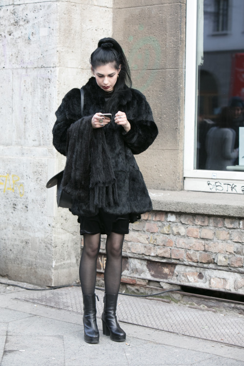 Street style at Berlin Fashion WeekPhoto by Matti Hillig via WWD