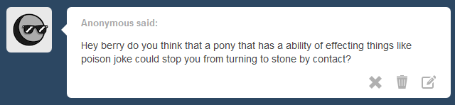 thesweetadventuresofstrawberry:  Our plot device for this post: ask-poison-joke 