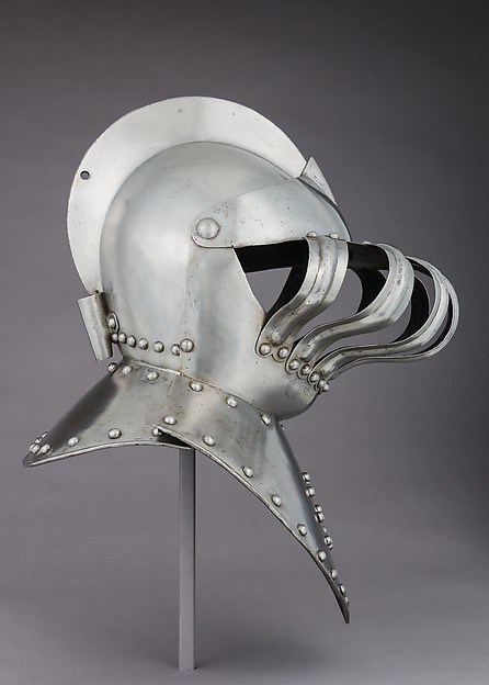 armthearmour:One of my favorite styles of tournament helm on a Burgonet frame, German, ca. 17th cent