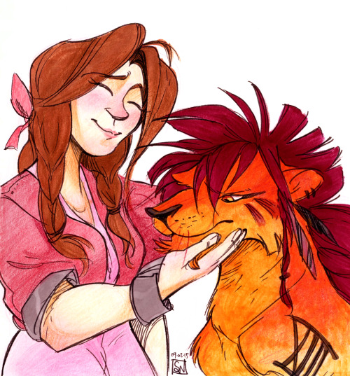humblegoatart:“aerith used to pat me on the nose sometimes…”