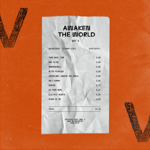 jenoprint: AWAKEN THE WORLD album as 80’s vinyl + receipt(thank you for shopping ;P) 