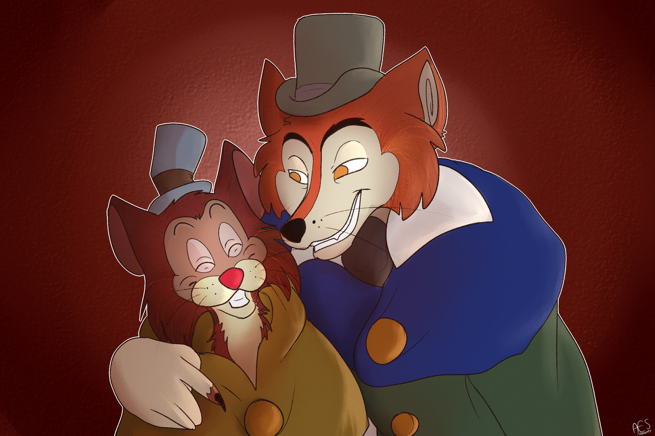 animalemotionstudiosarts: Honest John and Gideon from Pinocchio !  art by me ! :3