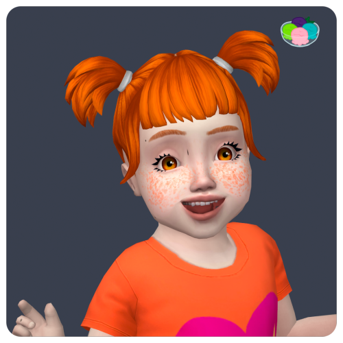 kissalopa: @sehablasimlish’s Wynnie Hair in Sorbets RemixRequires: Adult Mesh (TSR), Toddler Mesh 