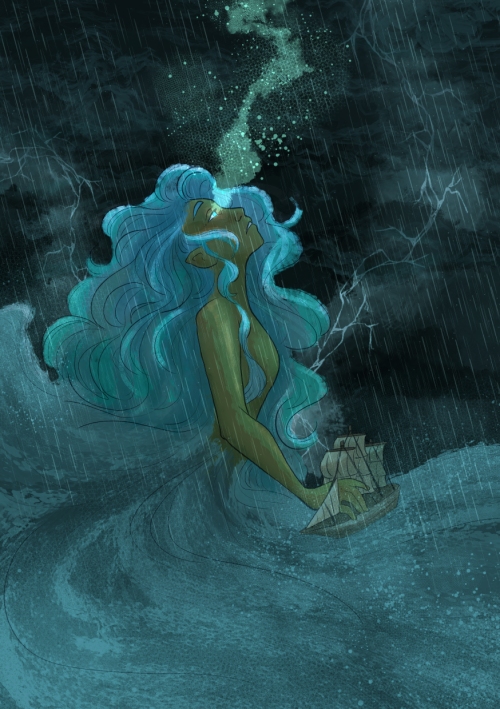 wouldntyoulichentoknow: tell me how it’s like far out at sea redraw of an old piece from early