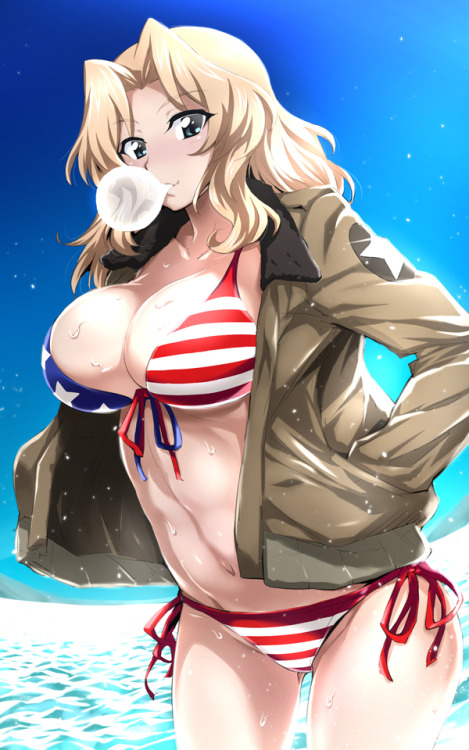 silvertsundere: 星条旗ビキニを新調したケイさん | GUY ※Permission to upload was granted by the artist. Make sure to 