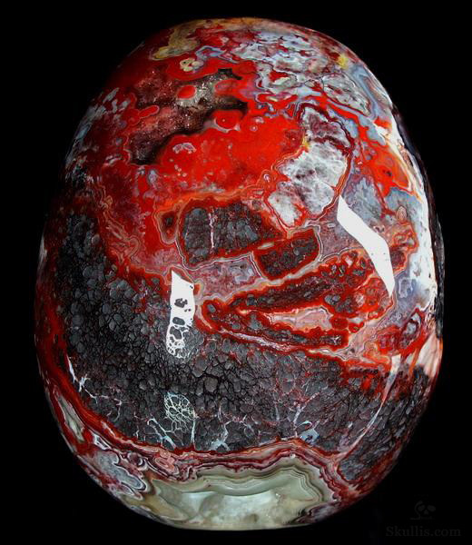 devidsketchbook:  GORGEOUS CRYSTAL SKULLS Large Geode 4.1” Red Crazy Lace Agate