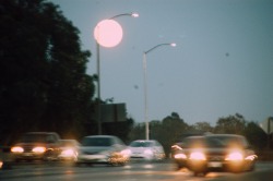 serenamosa:  Full moon on the highway. 