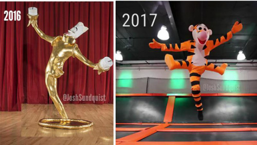 tastefullyoffensive:Amputee Josh Sundquist became Tigger for Halloween this year. [video]