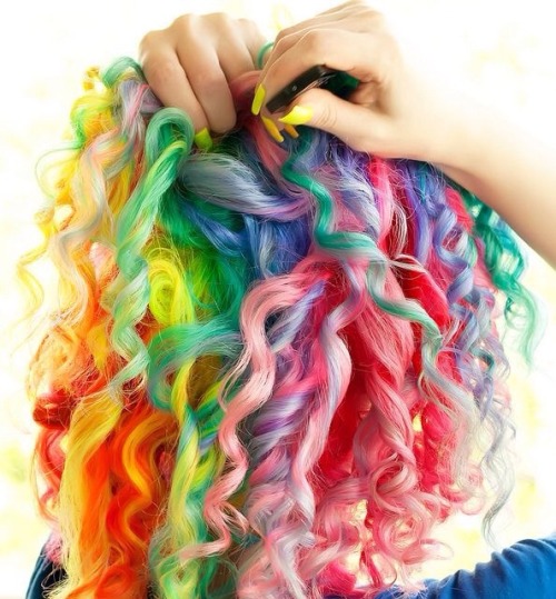 Porn Pics happyandfulfilled:  I want rainbow hair 