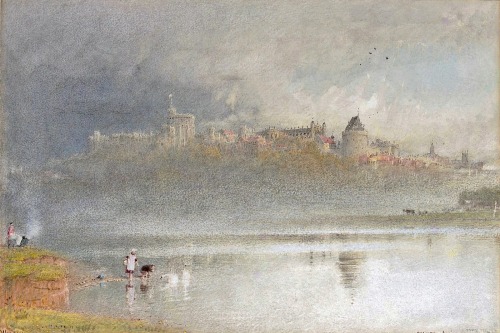 Windsor Castle from the Brocas, Berkshire by Albert Goodwin (English, 1845–1932)