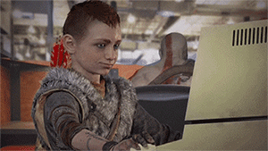askshadetrixieandfamily:  veta-lopis: God of War reaction gifs↳  a gift from the