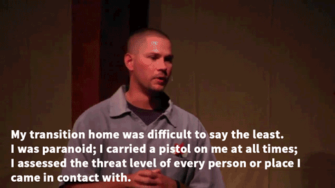weirdenlightenment:  tedx:  In this gut-wrenching talk, Sergeant Andrew Chambers shares the haunting story of his time in Iraq and the tough transition home that landed him in jail. It’s a powerful testimony to the struggle our soldiers face when