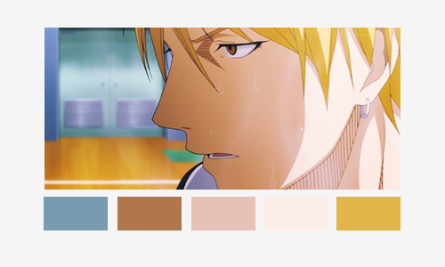 aomines:  kise ryouta- knb season 1 colour palettes  