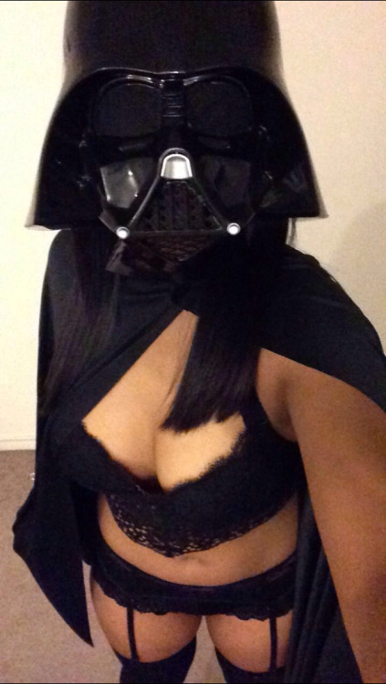 Lady Vader ready for Halloween