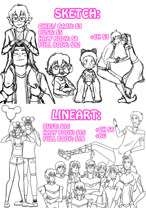 nevermoree-the-raven: Hi! I added some things to my commissions! ♥ and changed the prices bec