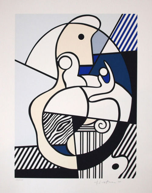 Roy Lichtenstein, Hommage à Max Ernst, 1976, screenprint, 66x51cm