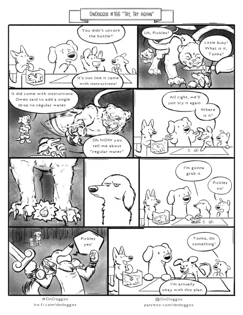 dndoggos:Dungeons and Doggos - #166 “Try, Try Again”Just a minor inconvenience as Pickles learns to 