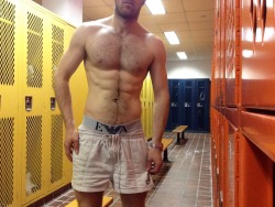 appenis:  Post-workout sweat and shower - well, every gay boy loves bubbles