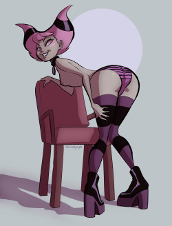 iseenudepeople:Jinx from Teen Titans![reference]