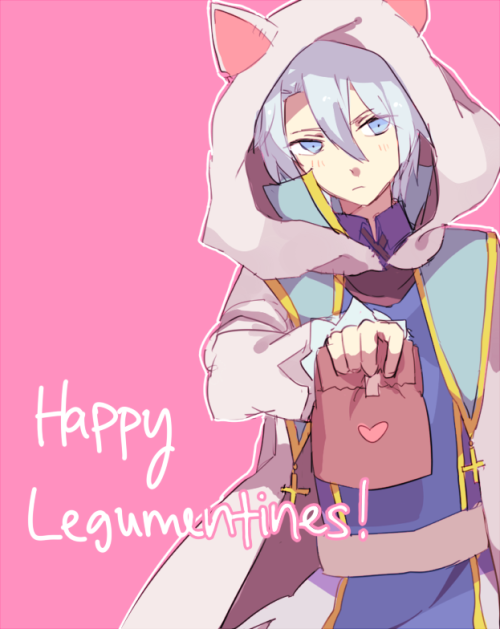 tokocoo: SO PINK HAPPY (LATE) LEGUMENTINES CHOBS!!!!!!!!sorry for not drawing him in his uniform i 