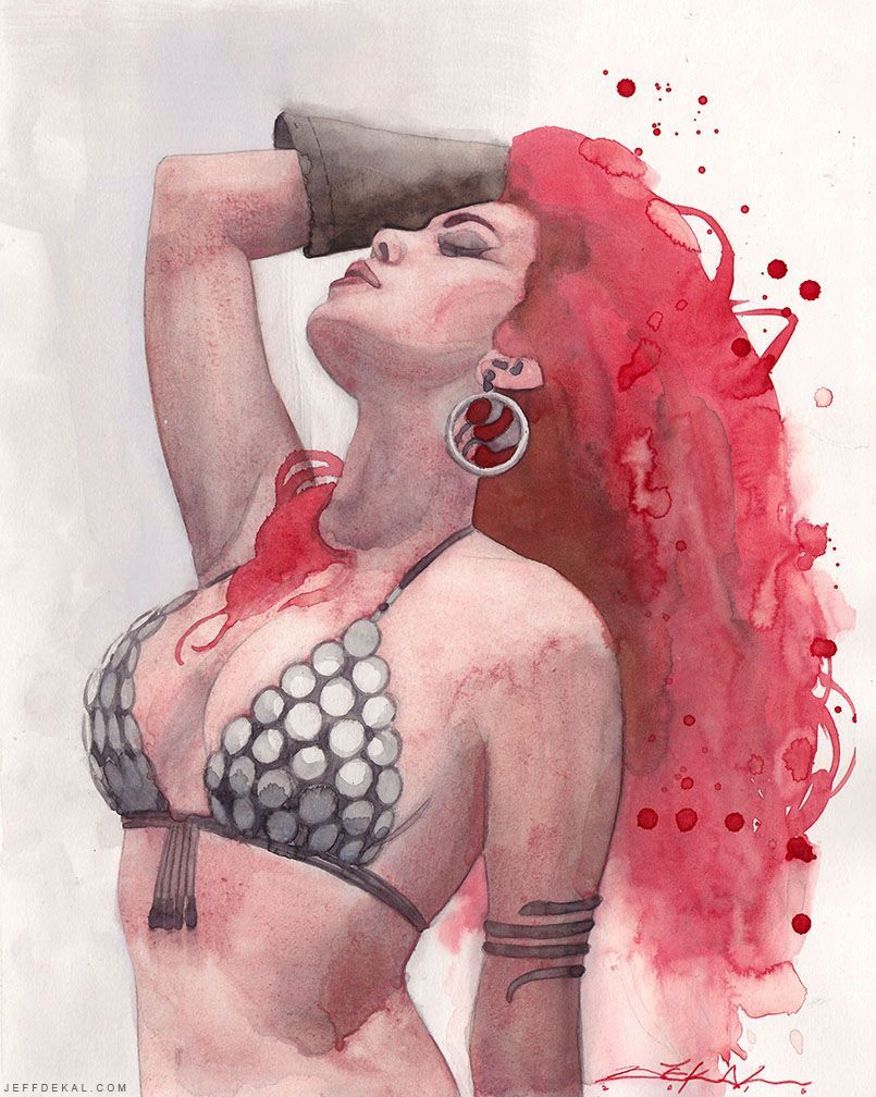 bear1na:  Harley Quinn, Red Sonja, Psylocke, Leeloo, and She-Hulk by Jeff Dekal *