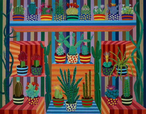 cactus-in-art:Muhadin Kishev (Soviet/Russian/Circassian, *1939)Hymn to the cactus, 2013