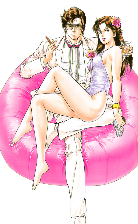 Scan from City Hunter, by Tsukasa Hōjō.Click the link for HD scan.